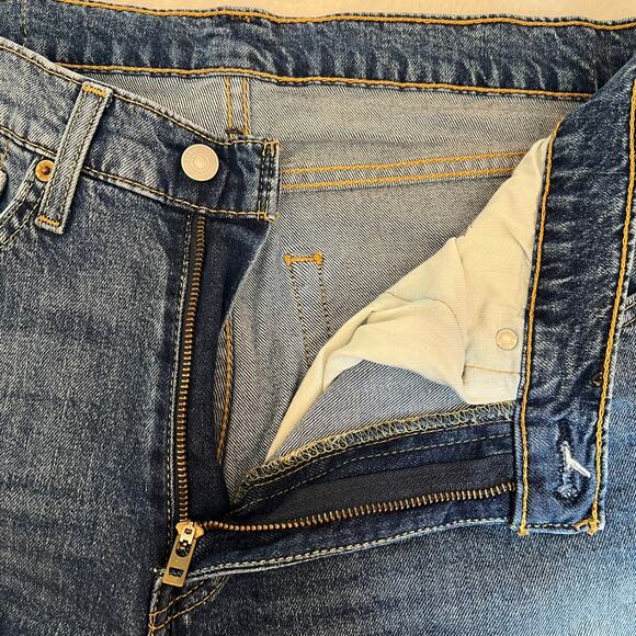 Levi Strauss 514 Mens 34x34 Jeans Blue Denim Straight Regular Fit Casual - Picture 5 of 9